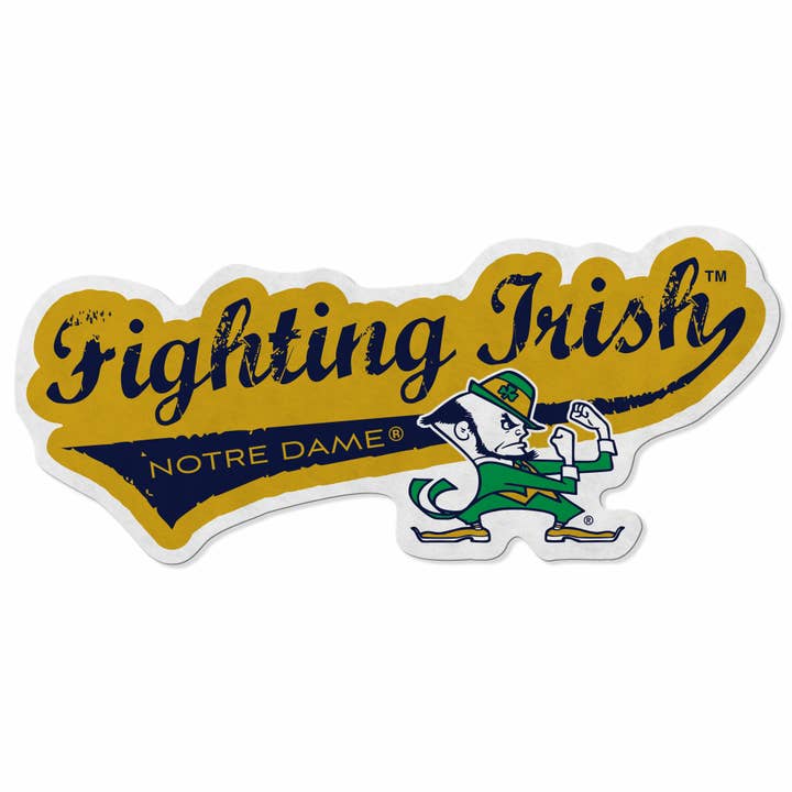 Notre Dame Fighting Irish Distressed Shape Cut Pennant for wholesale by Rico Industries