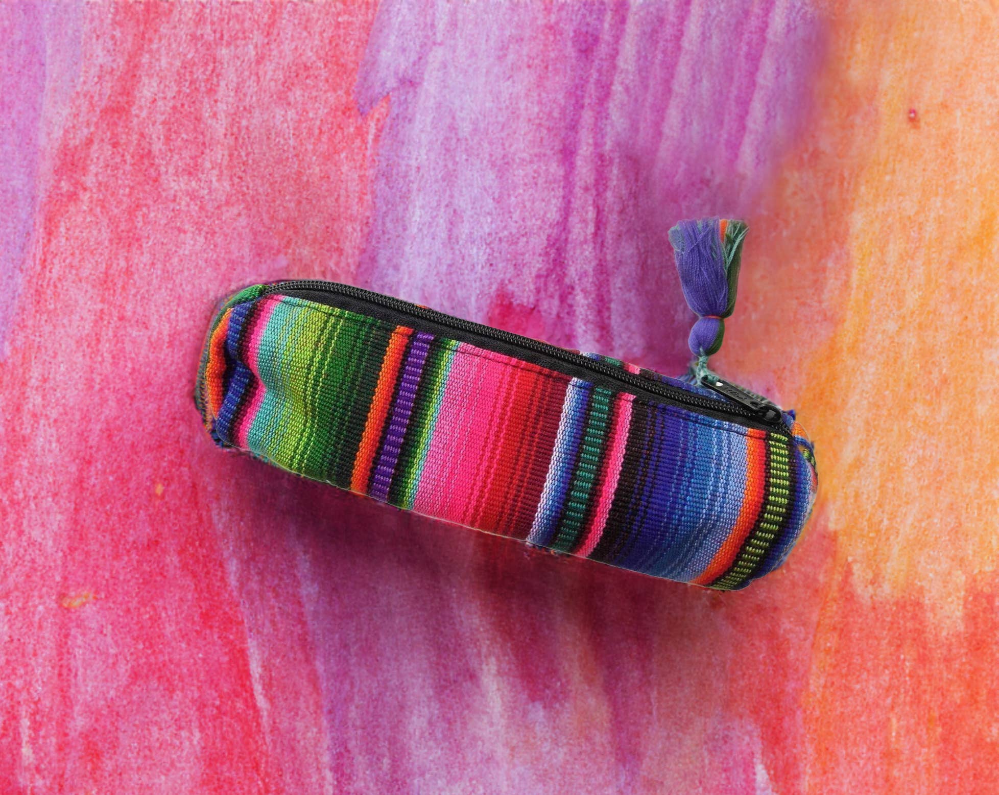 Lumily - Wholesale Pencil Case/Pouch - Hacienda Multicolor Sarape Pencil Case | Makeup Brush Bag