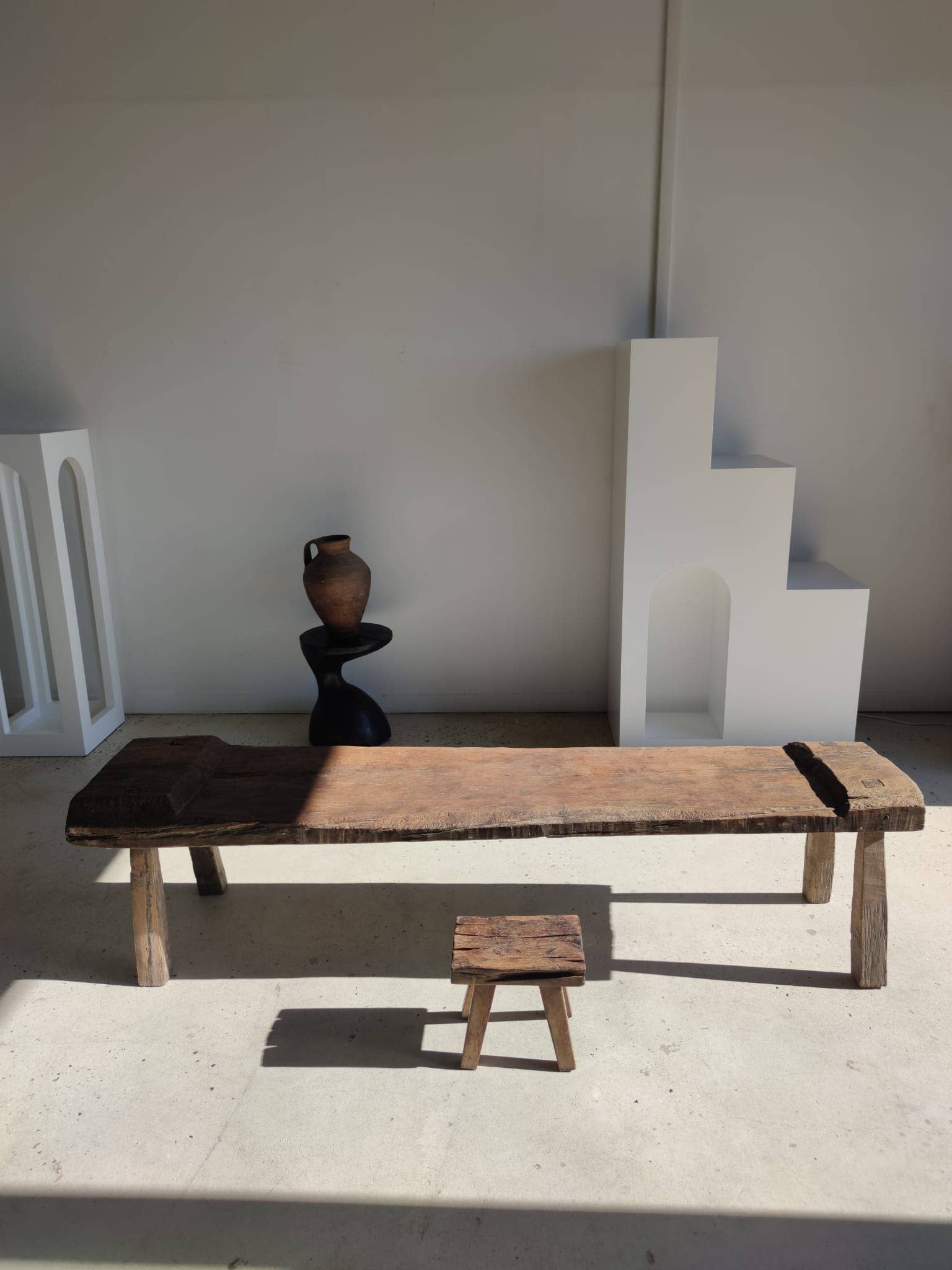 Office Objets - Wholesale Bench - Very large antique teak bench H:50cm L:2m0673