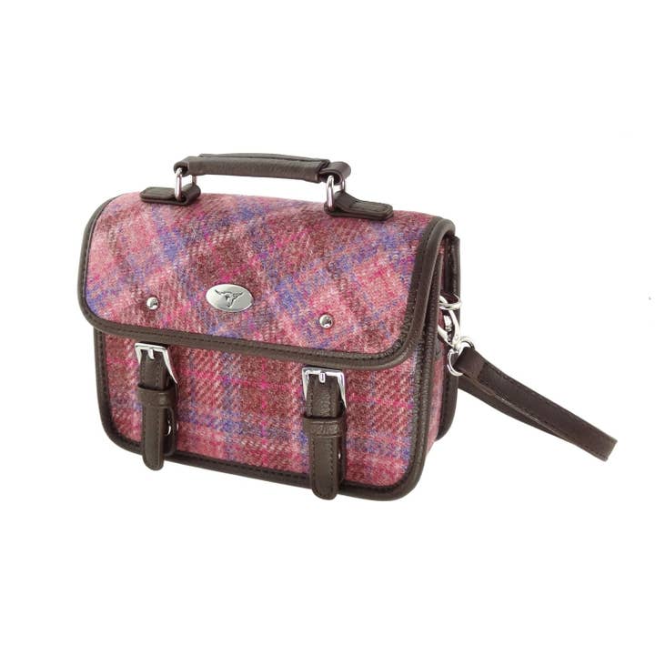 Glen Appin Of Scotland – Engroshandel Skuldertaske – Kvinder – LB1230 Harris Tweed 'Bervie' Mini Skuldertaske7