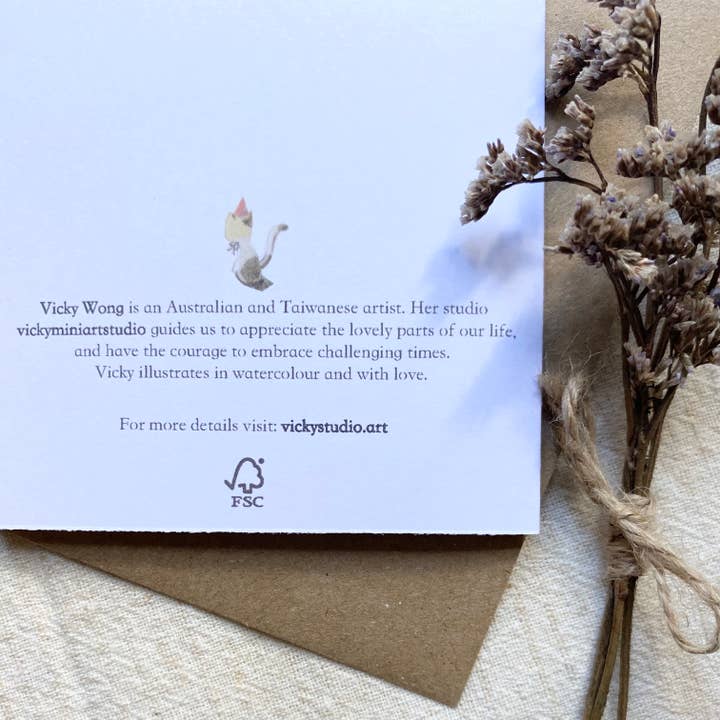 Vickyminiartstudio - Wholesale Birthday card - Animal Party Birthday Card3