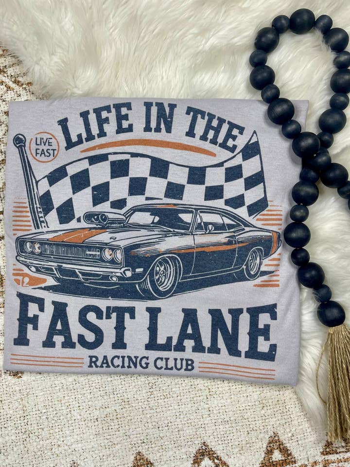 Jerzee Silver Life in the Fast Lane Racing Club (Sub T-Shirt) for wholesale on Faire