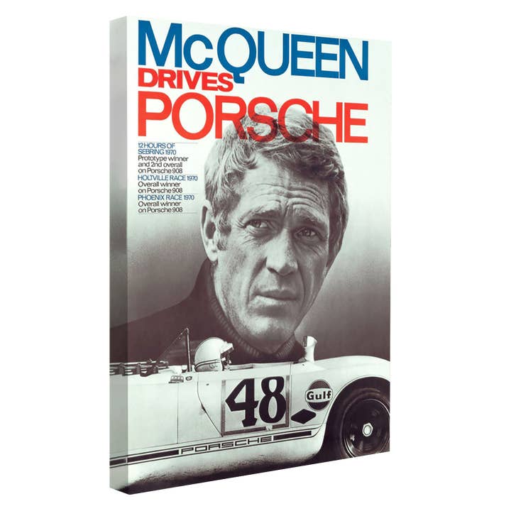 BLUE SHAKER - Wholesale Art Print - Portraits (B&W) - Steve Mc Queen - Drives Porsche1