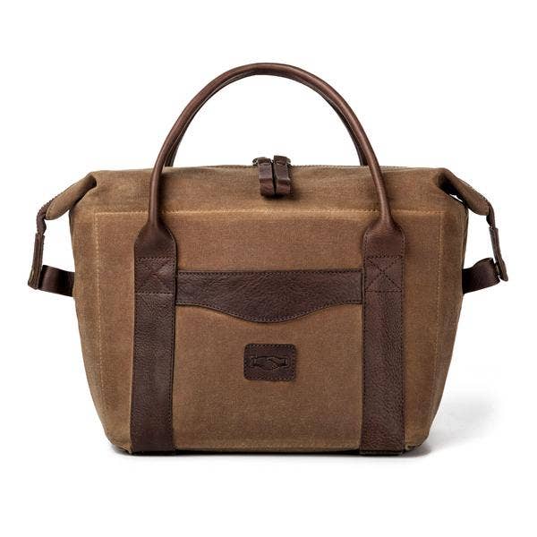 Mission Mercantile Leather Goods – Engroshandel Køletaske – Hvid Wing Voksbehandlet lærred Cooler1
