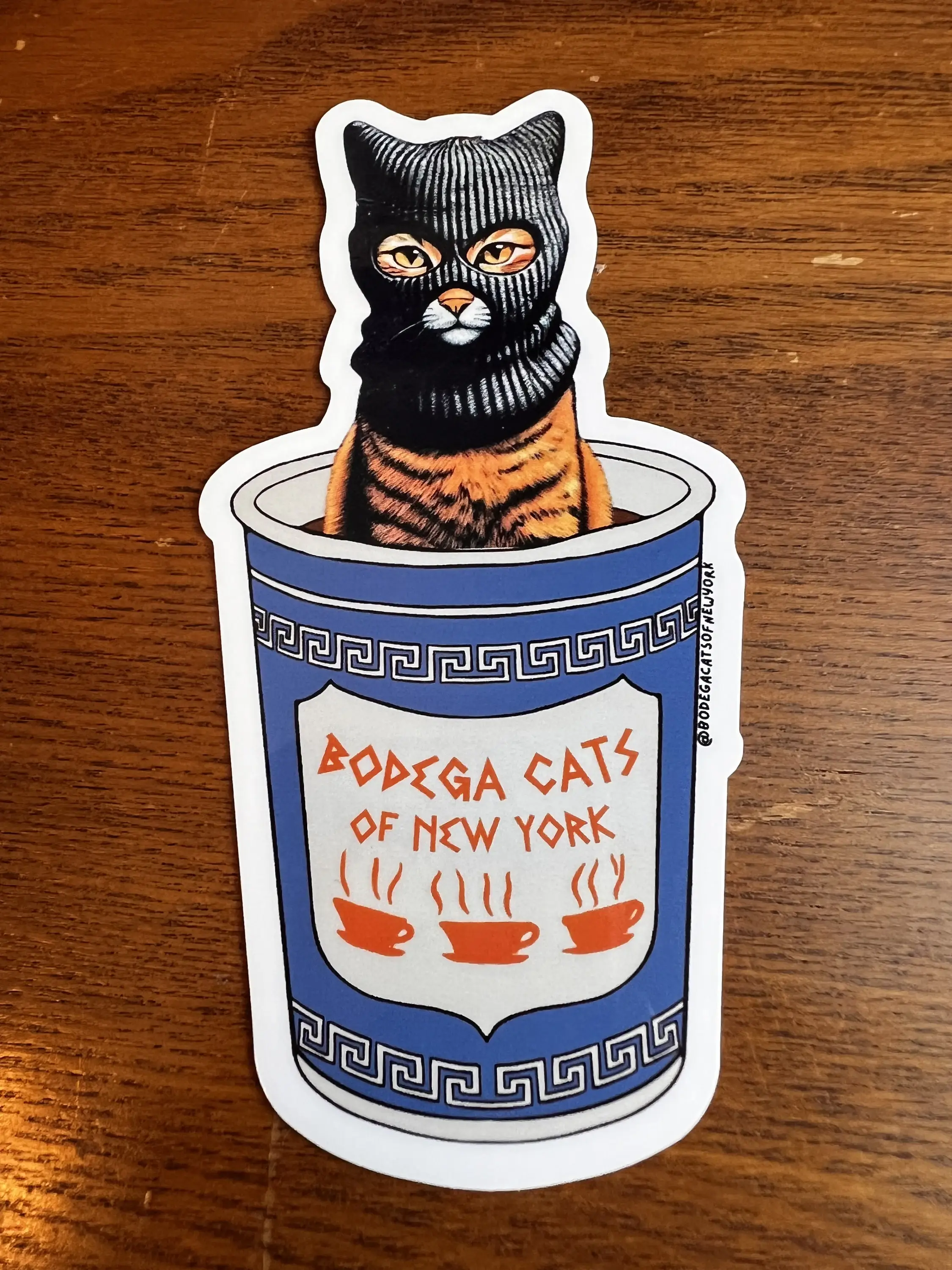 Bodega Cats of New York - Wholesale Sticker - Bodega Cats of New York 4.5" Sticker (Ski Mask)1
