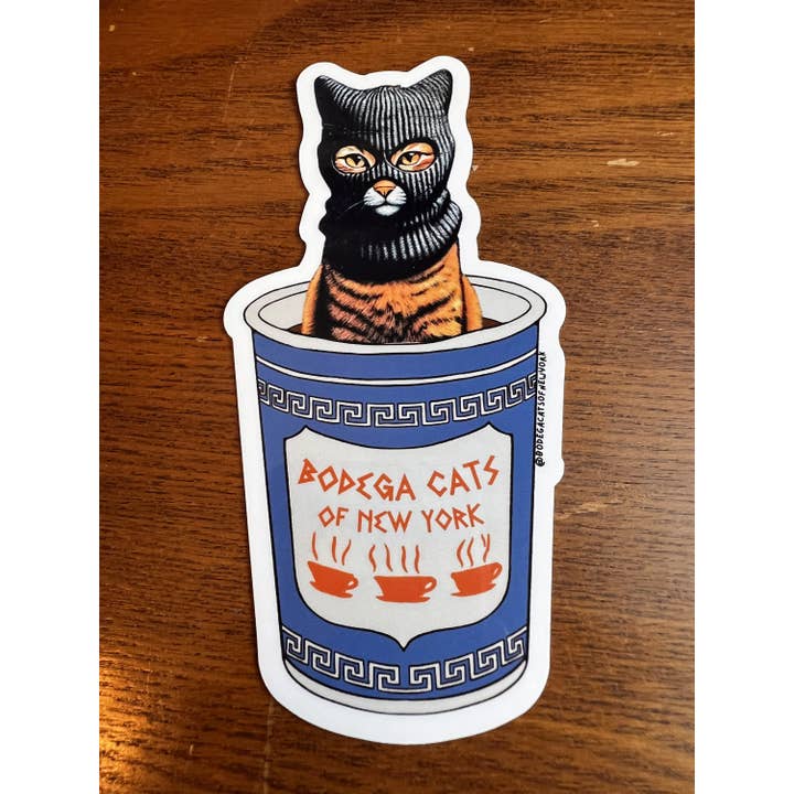 Bodega Cats of New York - Wholesale Sticker - Bodega Cats of New York 4.5" Sticker (Ski Mask)1