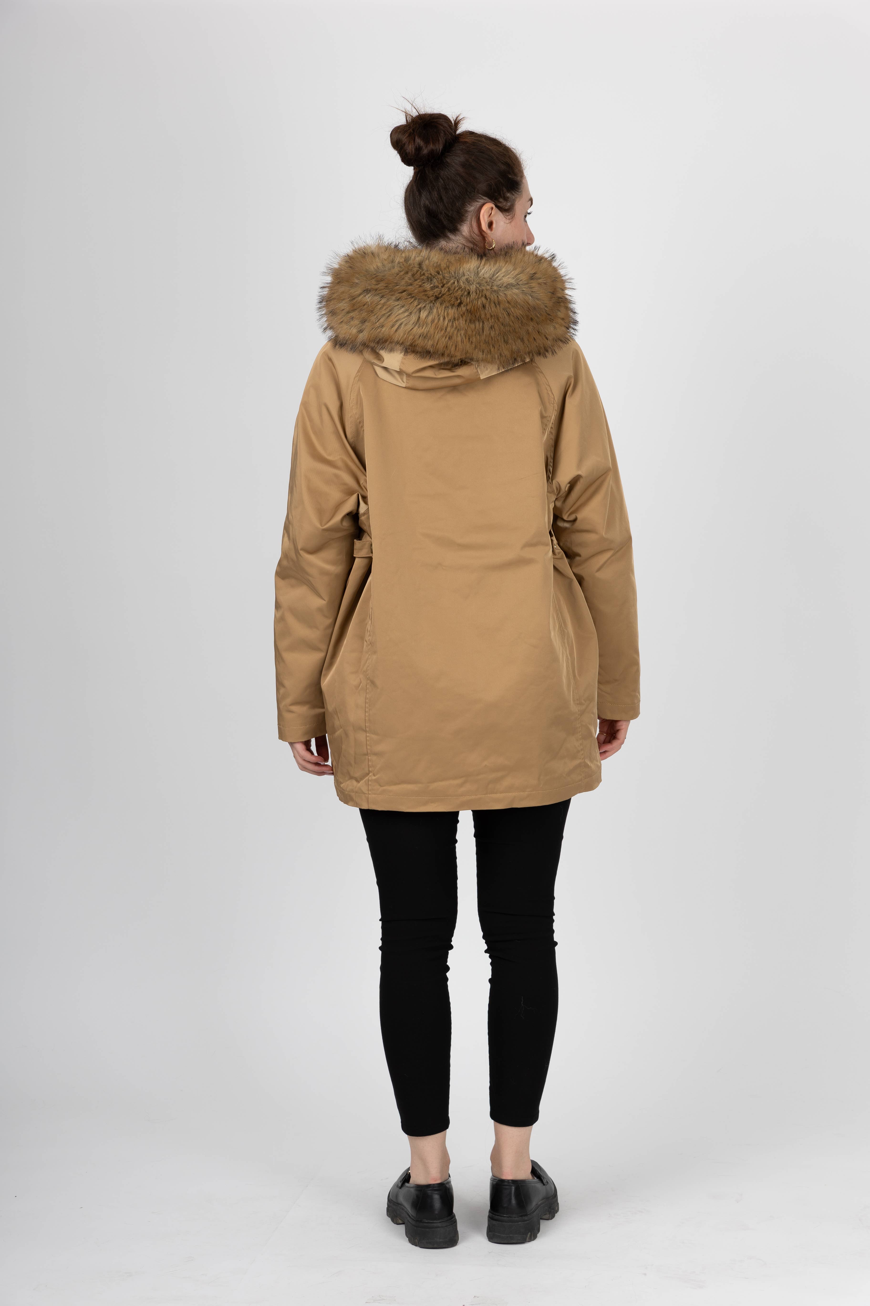 KZELL PARIS - Vendita all'ingrosso Parka - Donna - CAPPOTTO CON INTERNO E COLLO IN PELLICCIA SINTETICA5