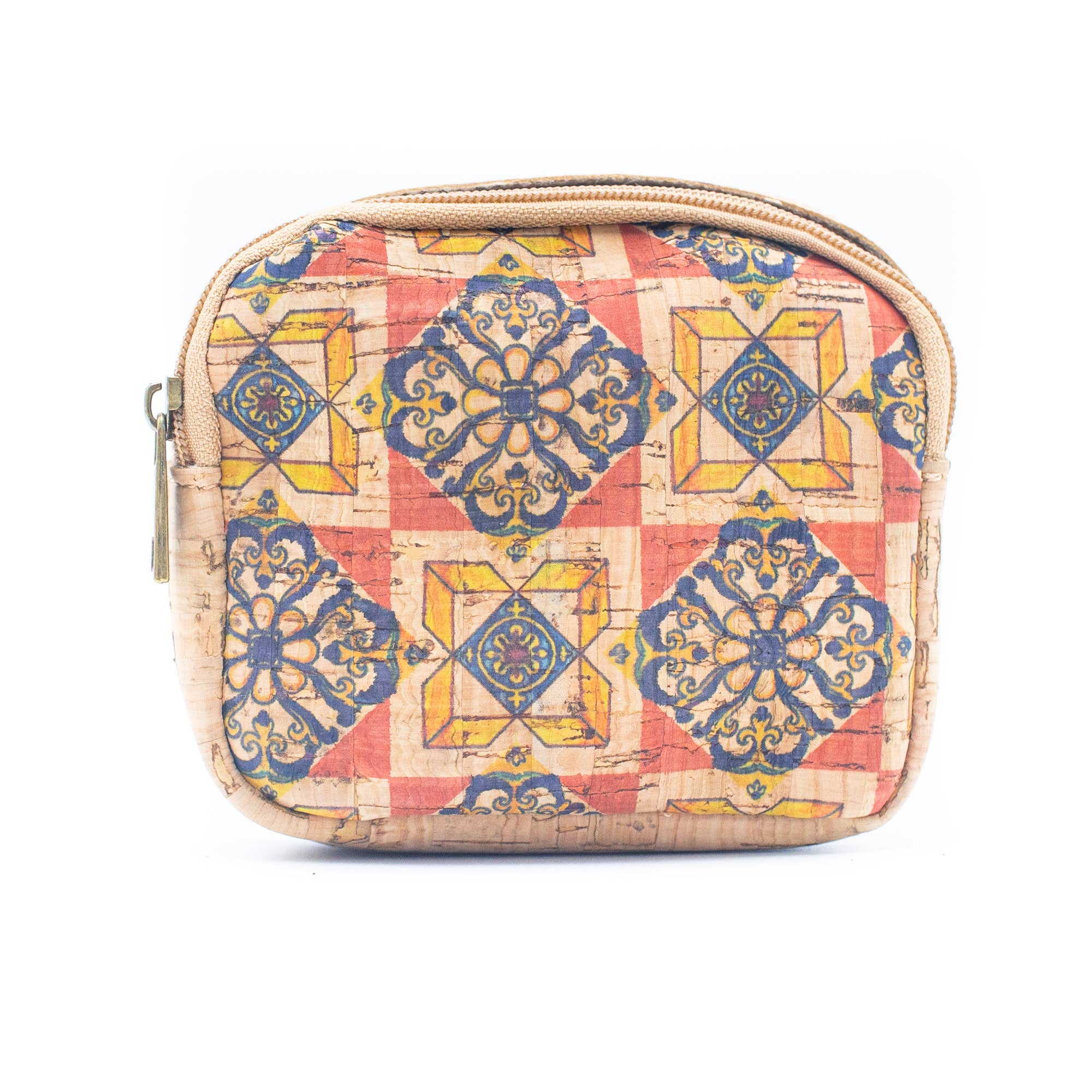 Meninas Bonitas Cork - Wholesale Coin Purse - Women's - （5units）cork coin purse cube pattern wallet BAGF-0023