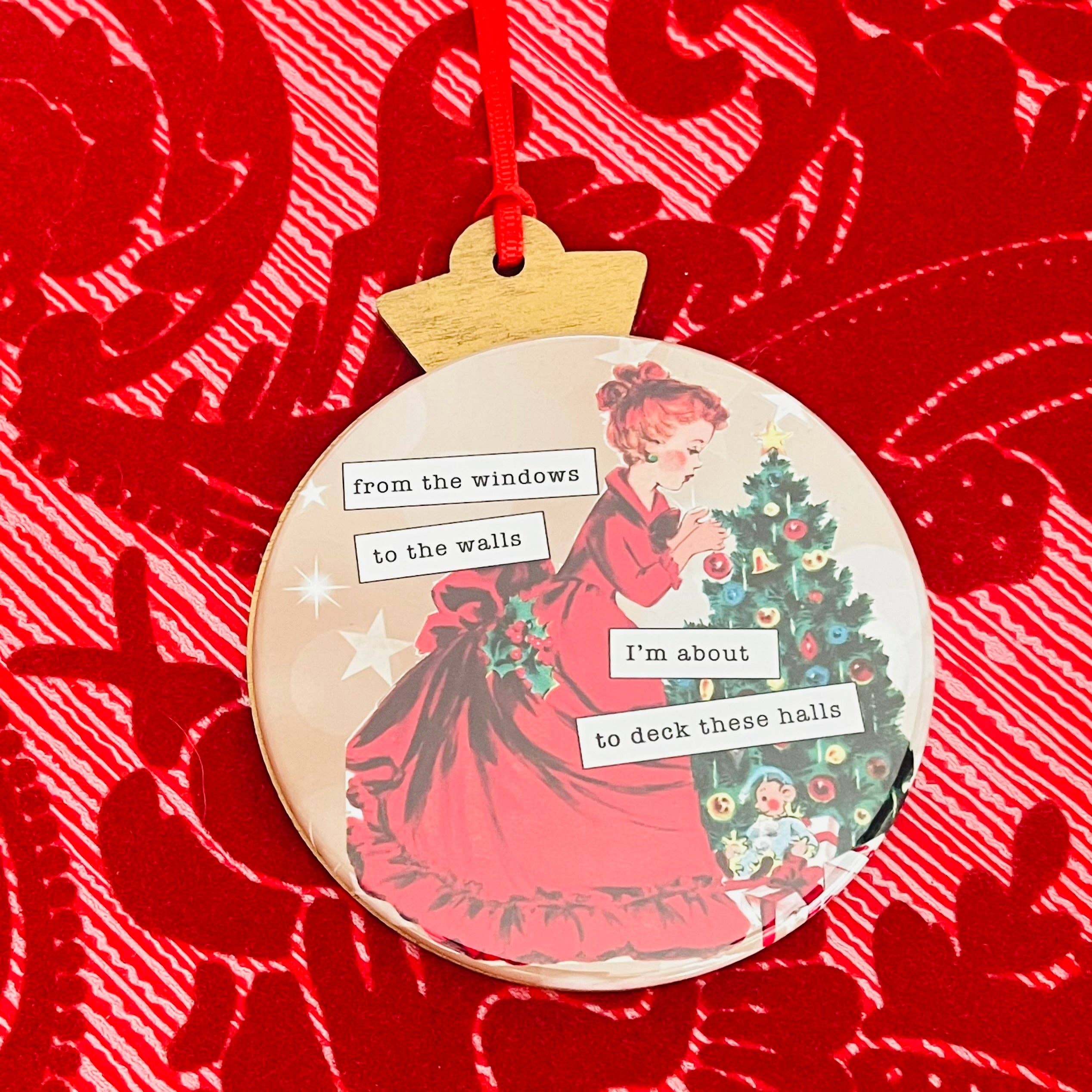 Stuck On Joy - Vendita all'ingrosso Decorazione - STO PER DECORARE QUESTE SALE - ORNAMENTO NATALIZIO VINTAGE DONNE DI NATALE1