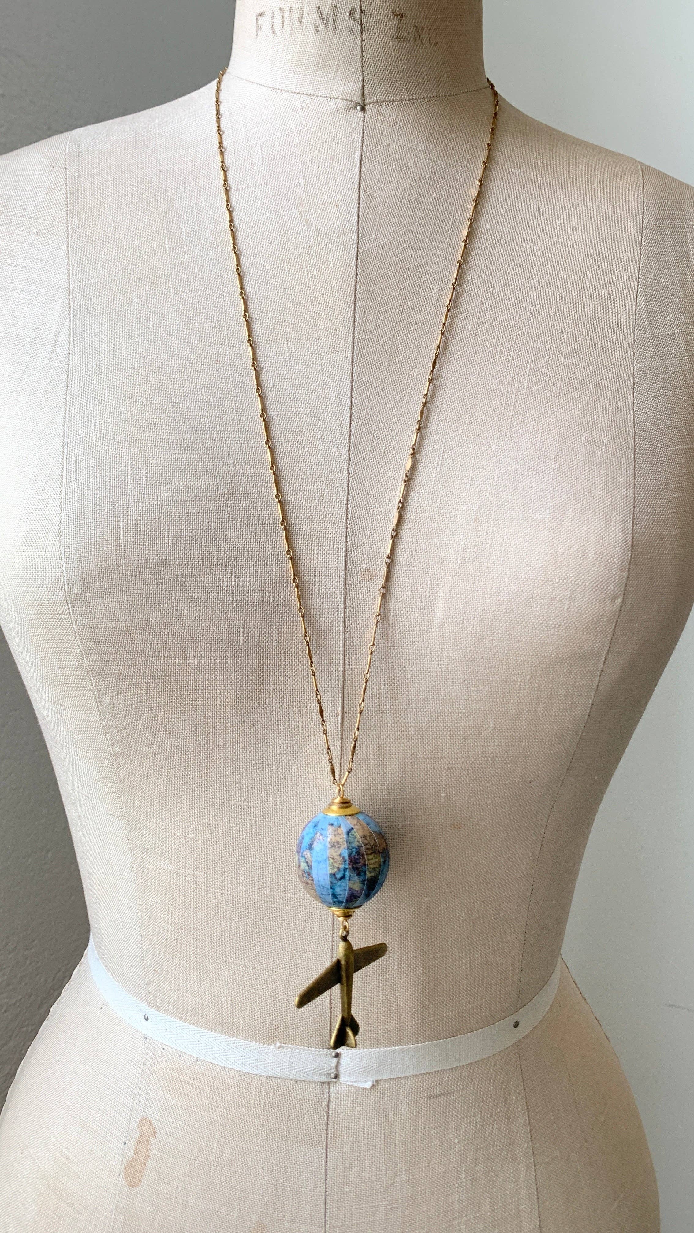 Lenora Dame - Wholesale Pendant/Charm Necklace - Wanderlust Plane Pendant Necklace1