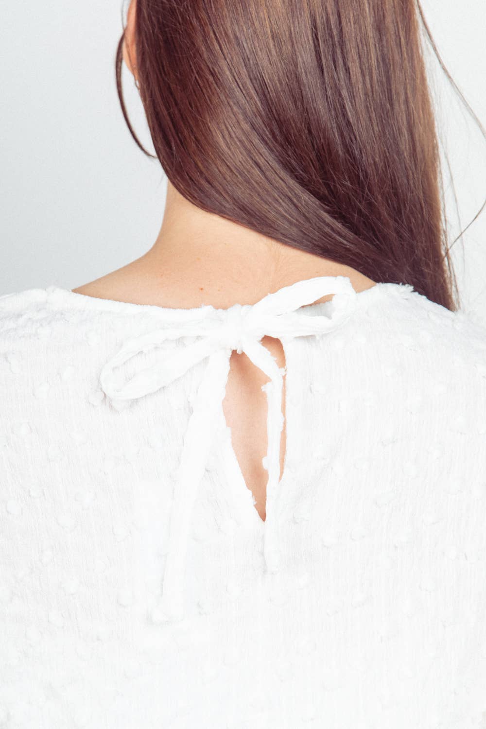 VERY J - Venta al por mayor Blusa - Mujer - Blusa babydoll de punto con pompones arrugados y mangas abullonadas8