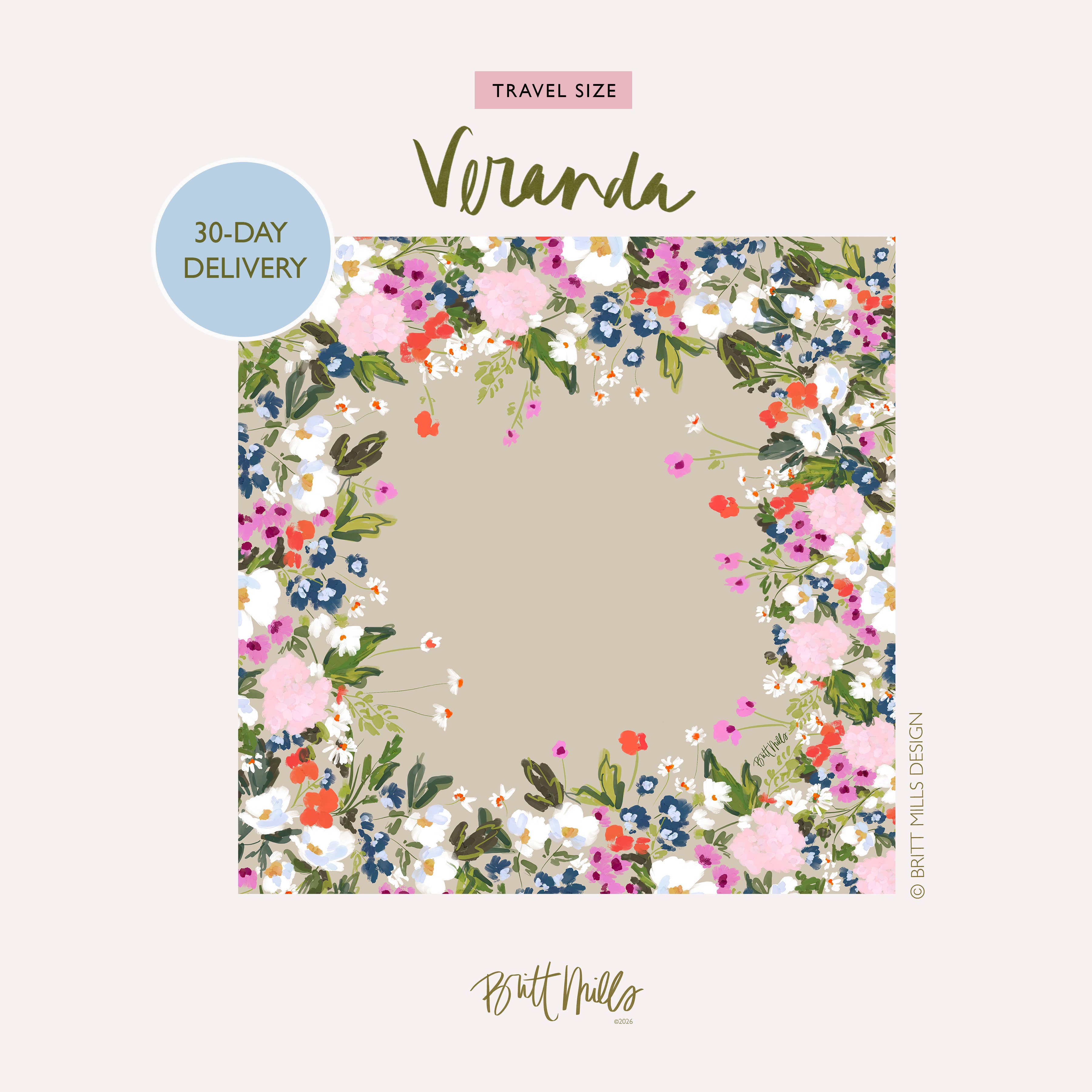 Britt Mills Design - Wholesale Table Protector - Britt Mills Mini Travel Mahjong Mat (Non-Neoprene)8