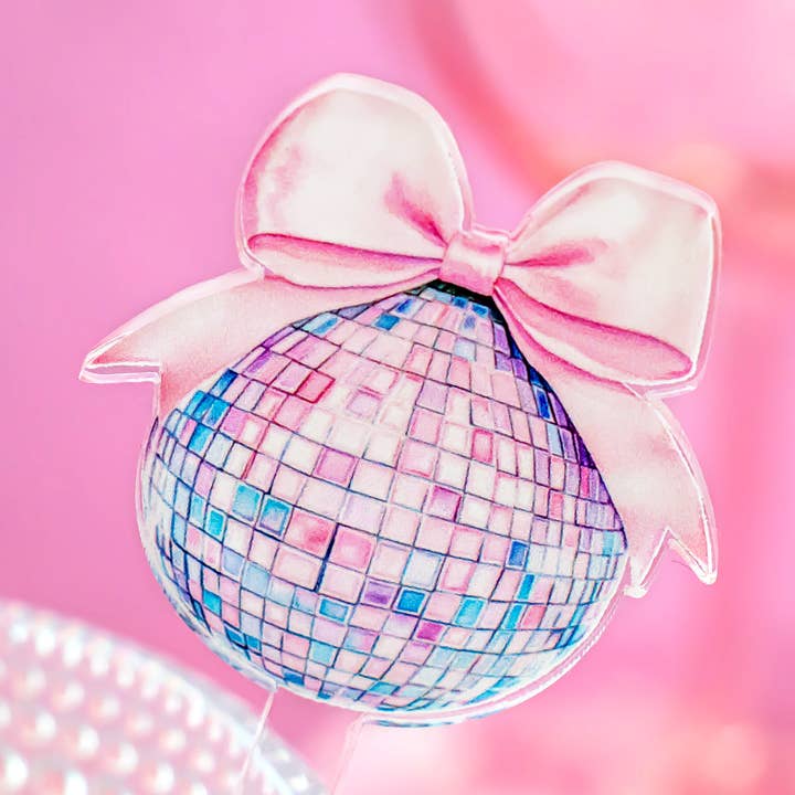 Disco Ball Bow Drink Stirrers, Stir Sticks, Bridal Shower for wholesale by Momenti di Vita