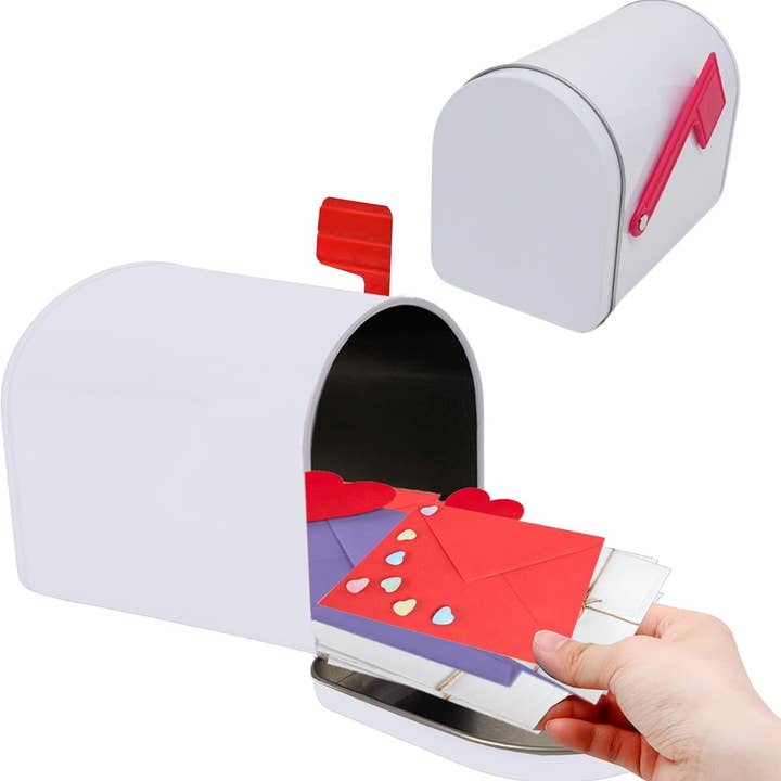4E's Novelty - Wholesale Mailbox - Valentine's Day Mini Tinplate Mailbox - Kids Card & Gift Storage Box