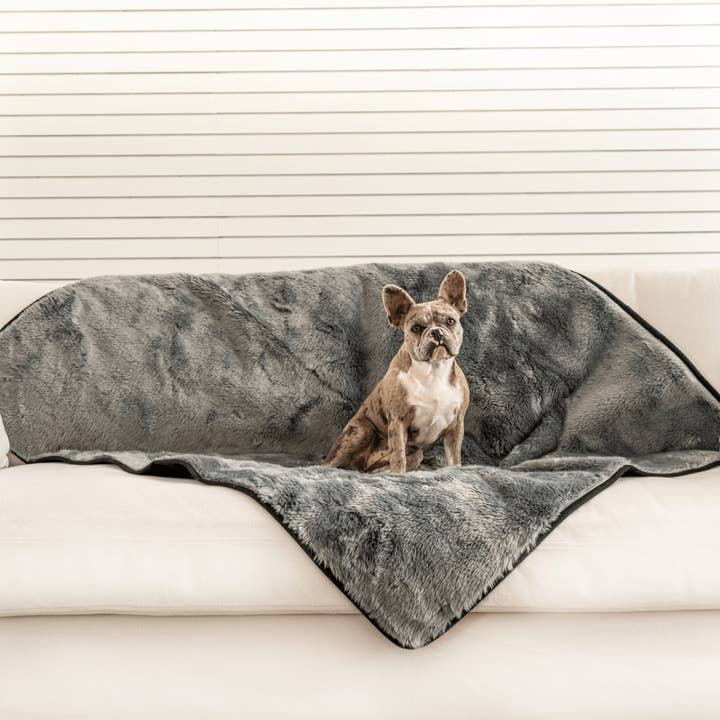 Paw Brands - Wholesale Pet Blanket - Dog - PupProtectorâ„¢ Short Fur Waterproof Throw Blanket - Charcoal Grey