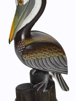 Pelican 3 Post Hand Painted for wholesale by White Elephant