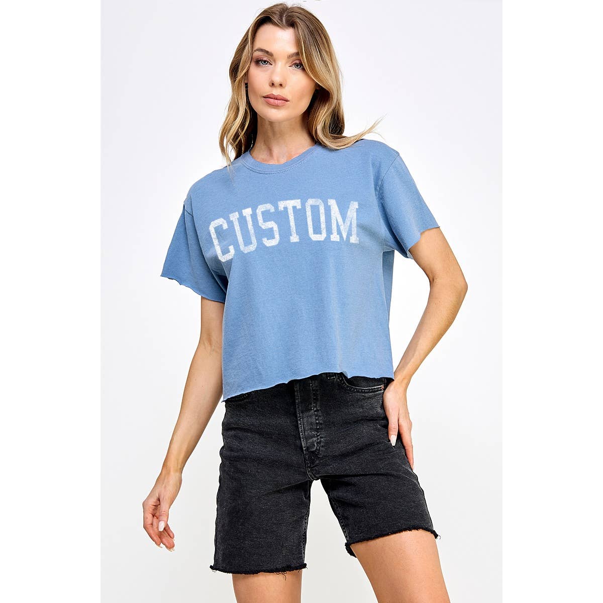 Illustrated Society – wholesale T-shirts med screentryck – Dam – Custom vintage crop top med tryck10