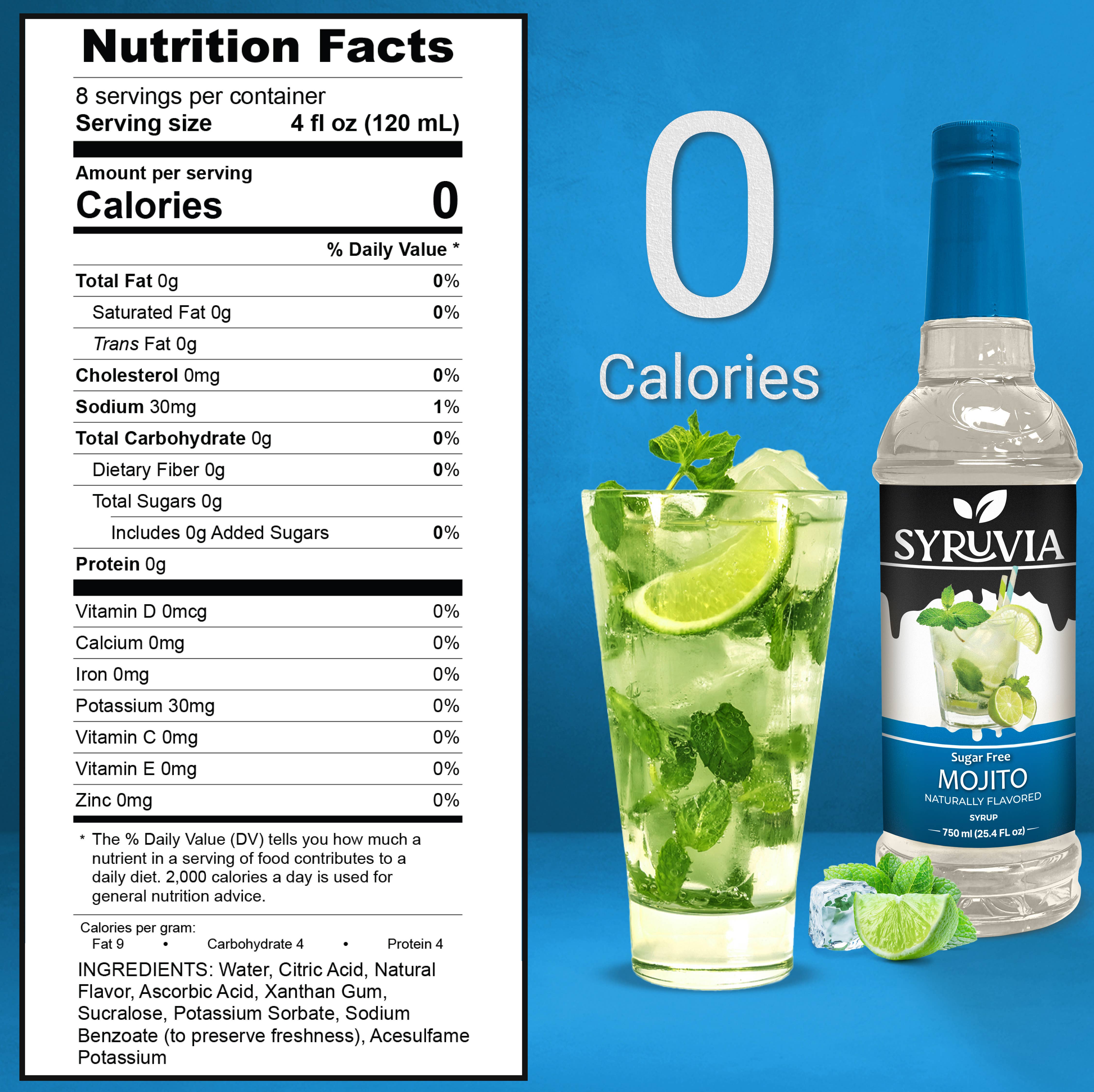 Syruvia - Wholesale Cocktail Mix/Syrup - Sugar-Free Mojito Syrup2