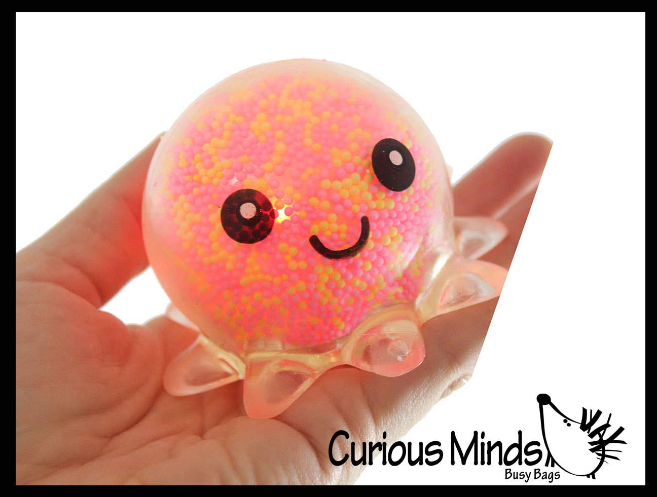 Curious Minds Toys – wholesale Fidget Toy - Barn – 1 Light Up Octopus - Luft och frigolit Bead Filled Squeeze6