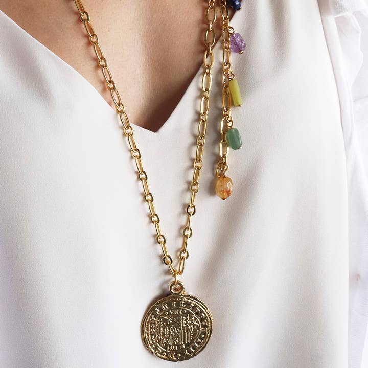 ÉMOLO - Wholesale Pendant/Charm Necklace - COOL Long Coin Necklace6