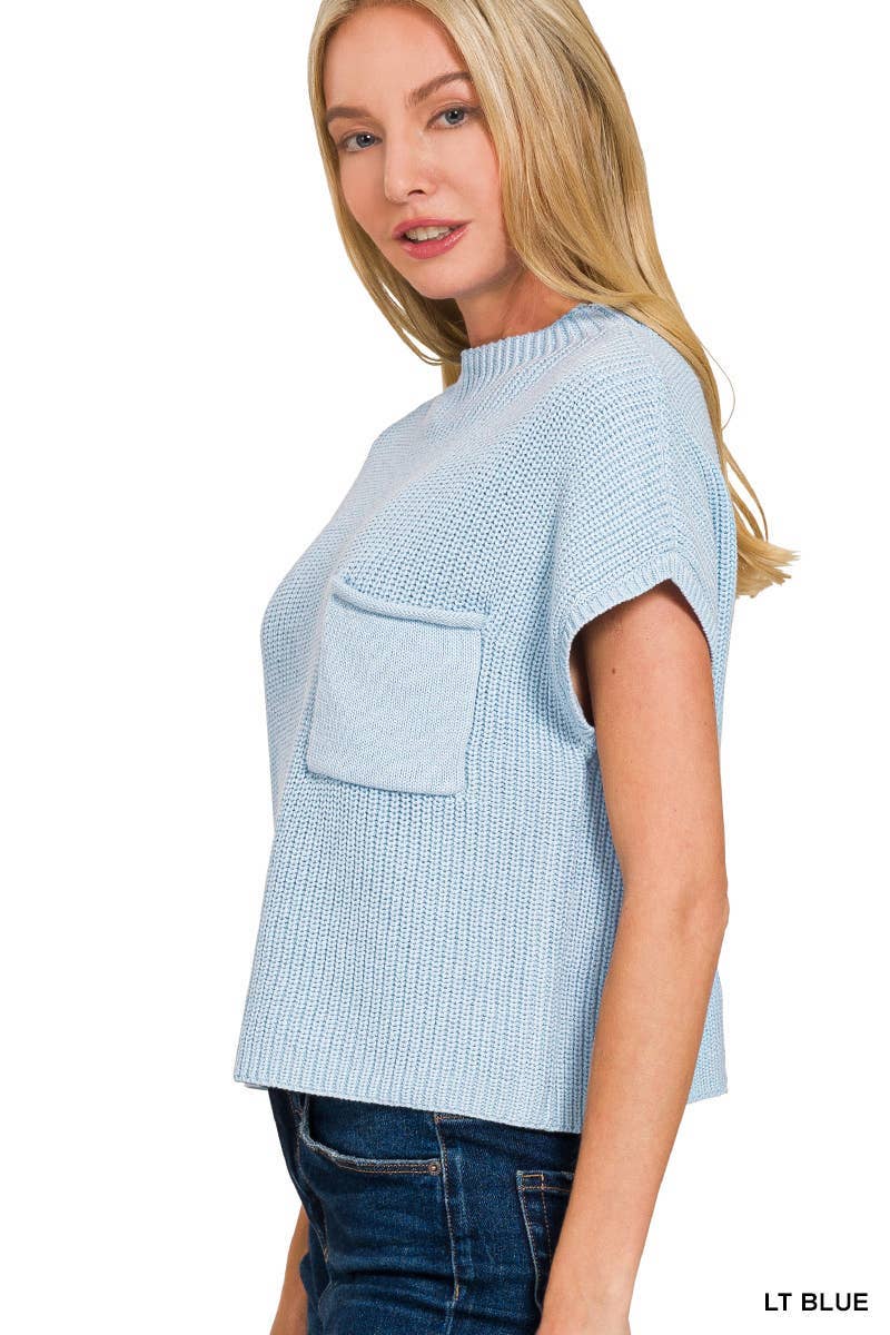 Vanilla Monkey – Pulôver - Mulher por atacado – Camisola curta de manga curta com decote simulado4