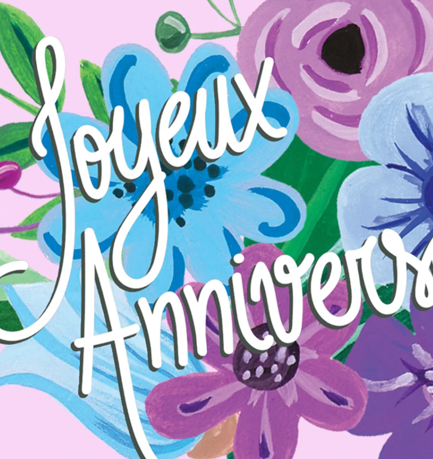 Paige & Willow - Wholesale Birthday Card - Joyeux Anniversaire Card2