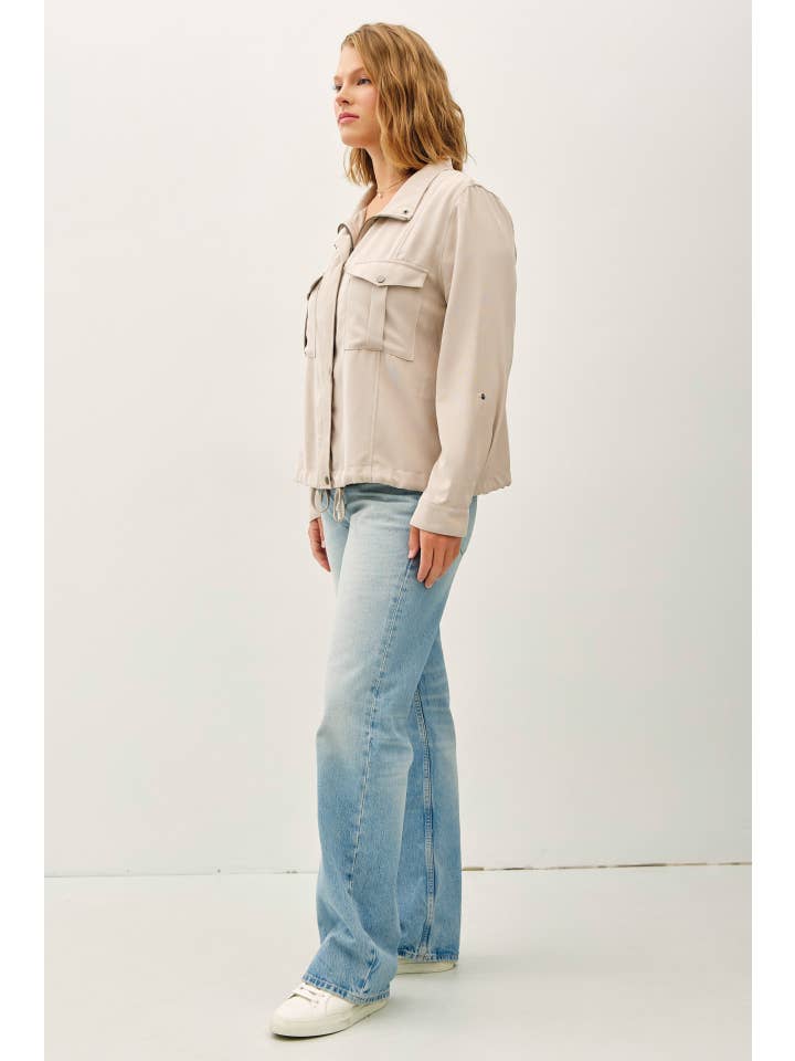 Be Cool - Wholesale Jacket - Women's - PLUS SIZE CROPPED UTILITY ZIPPER SAFARI JACKET3