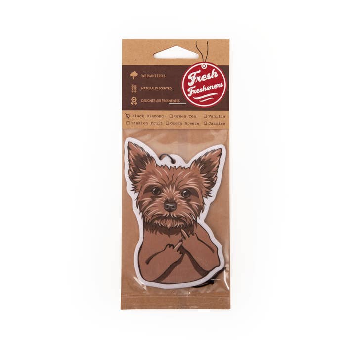 Fresh Fresheners - Wholesale Car Freshener - Unisex - Yorkie With An Attitude Air Freshener Pack of 122