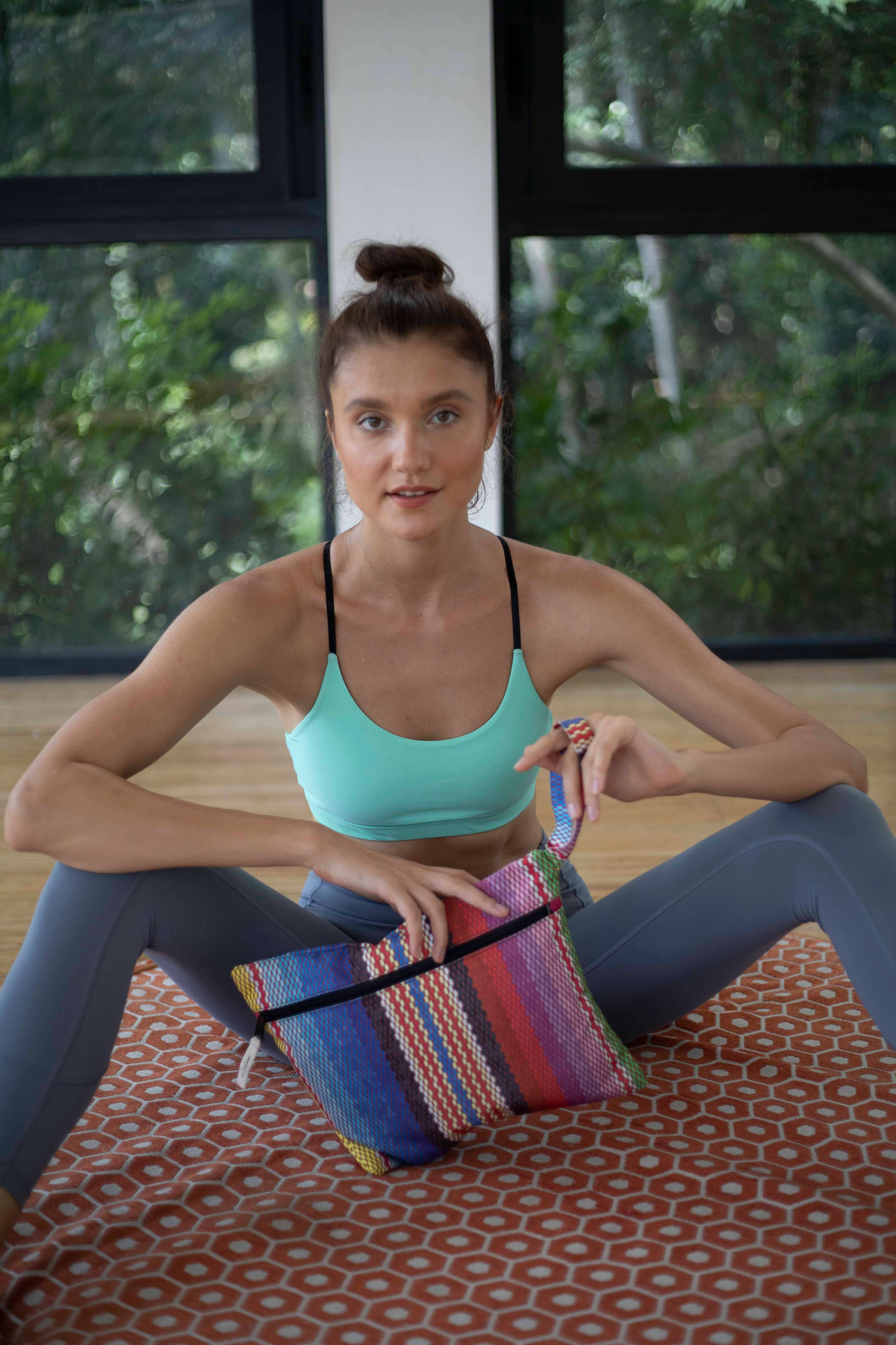 Various prints and solid colors available Mexican Blanket Wristband Wet Bag for wholesale on Faire4