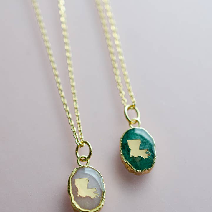 Jill Makes - Wholesale Pendant/Charm Necklace - Louisiana Gemstone Pendant Necklace3