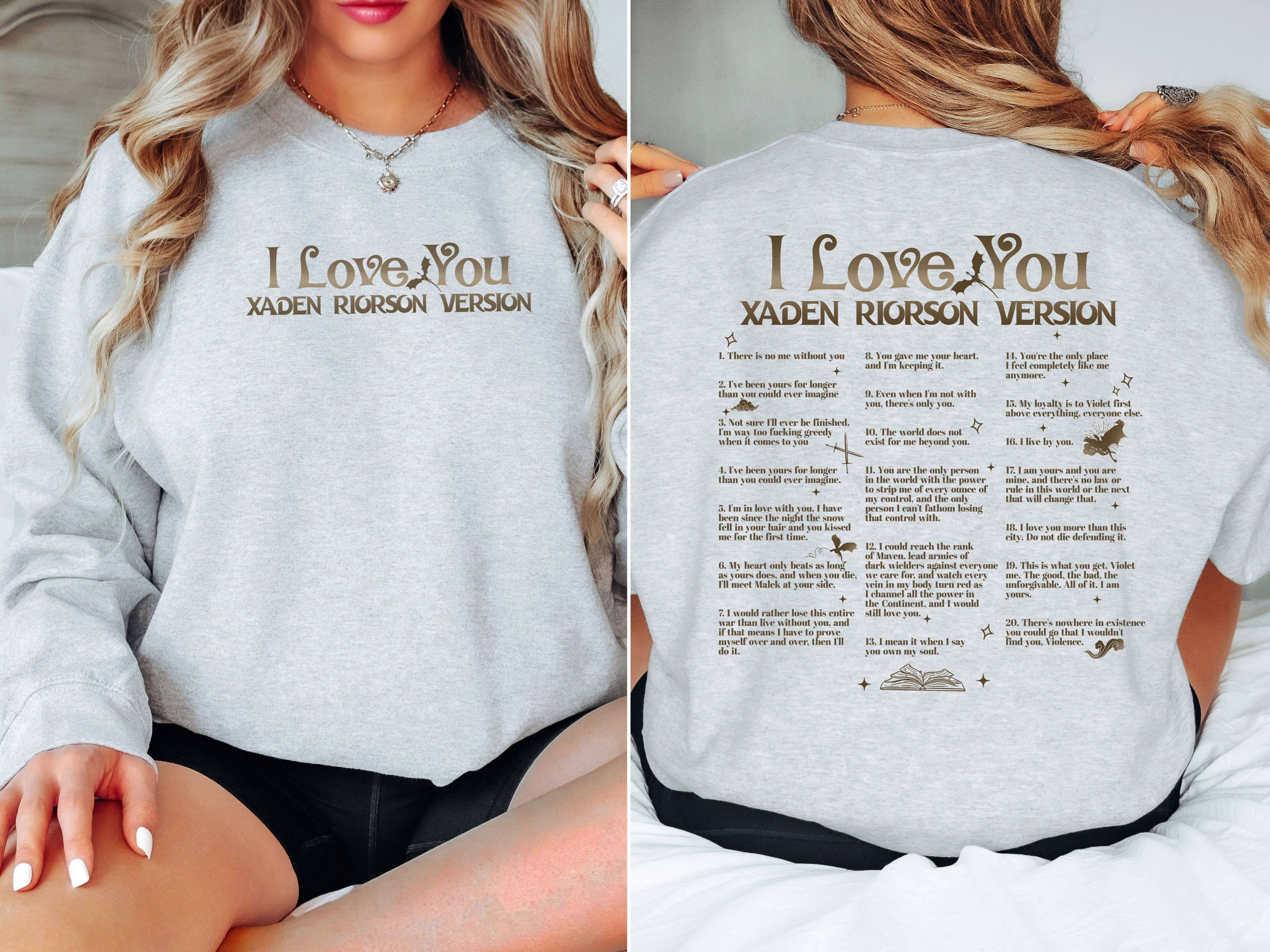 MagicMerchEmporium – Großhandel Sweatshirt mit Grafikdruck – Damen – "Ich liebe dich - Xaden Riorson Version" Sweatshirt - Fourth Wing4