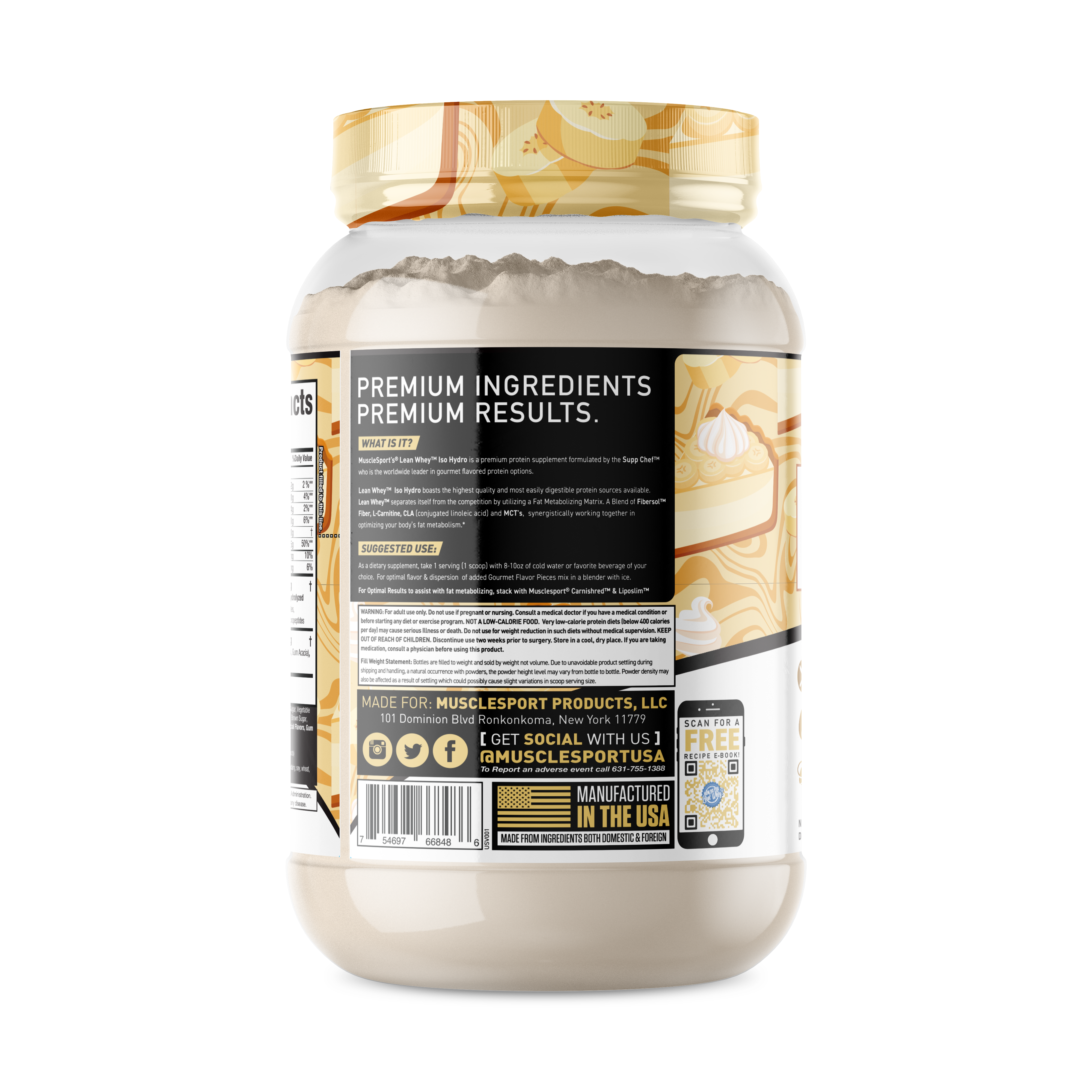 MuscleSport - Wholesale Protein/superfood powder - Lean Whey® Iso Hydro Gourmet Protein 2lb - Limited Edition56