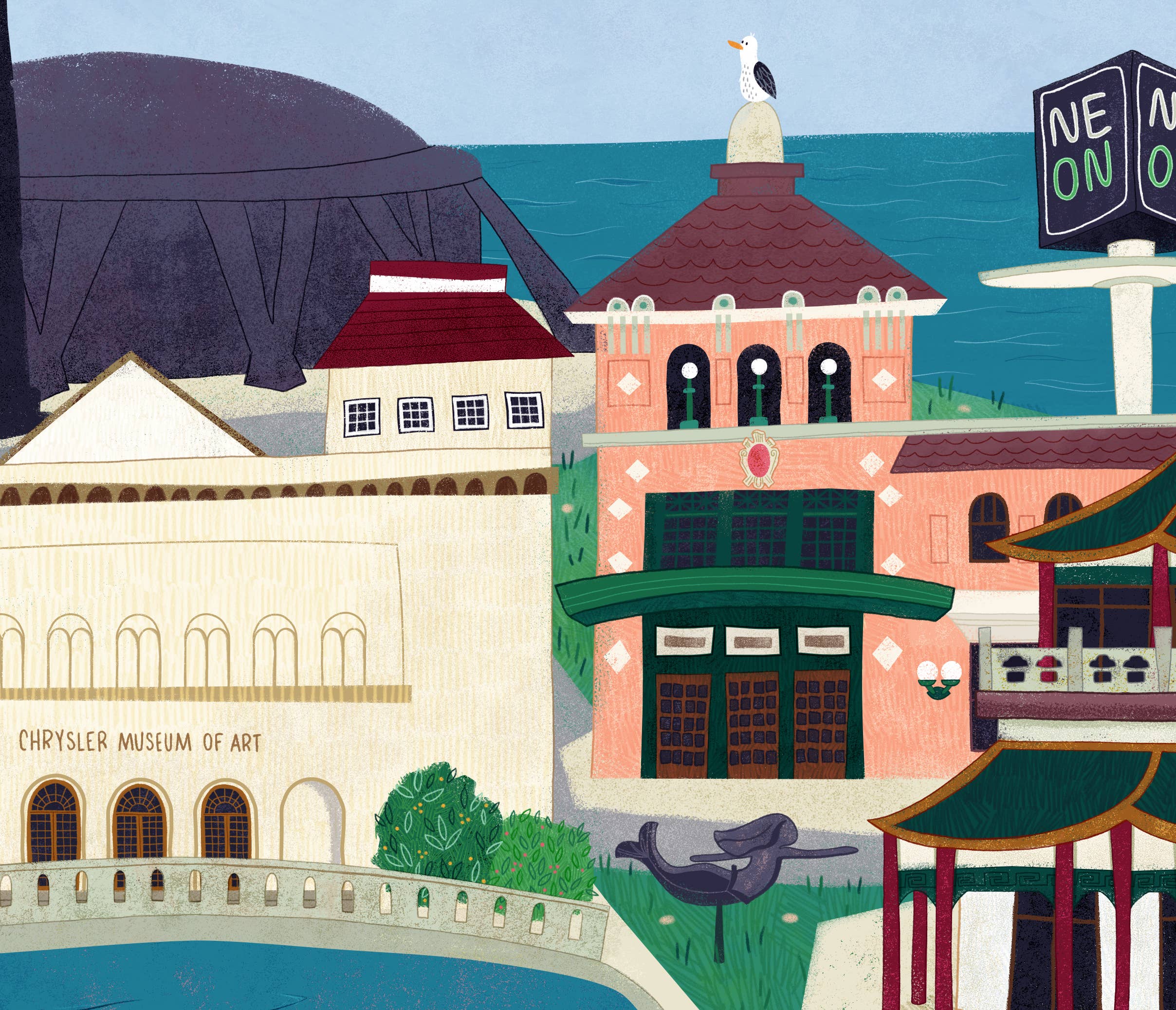 Cherilyn Colbert - Wholesale Art Print - Norfolk Virginia, Cityscape Art Print Wall Decor1