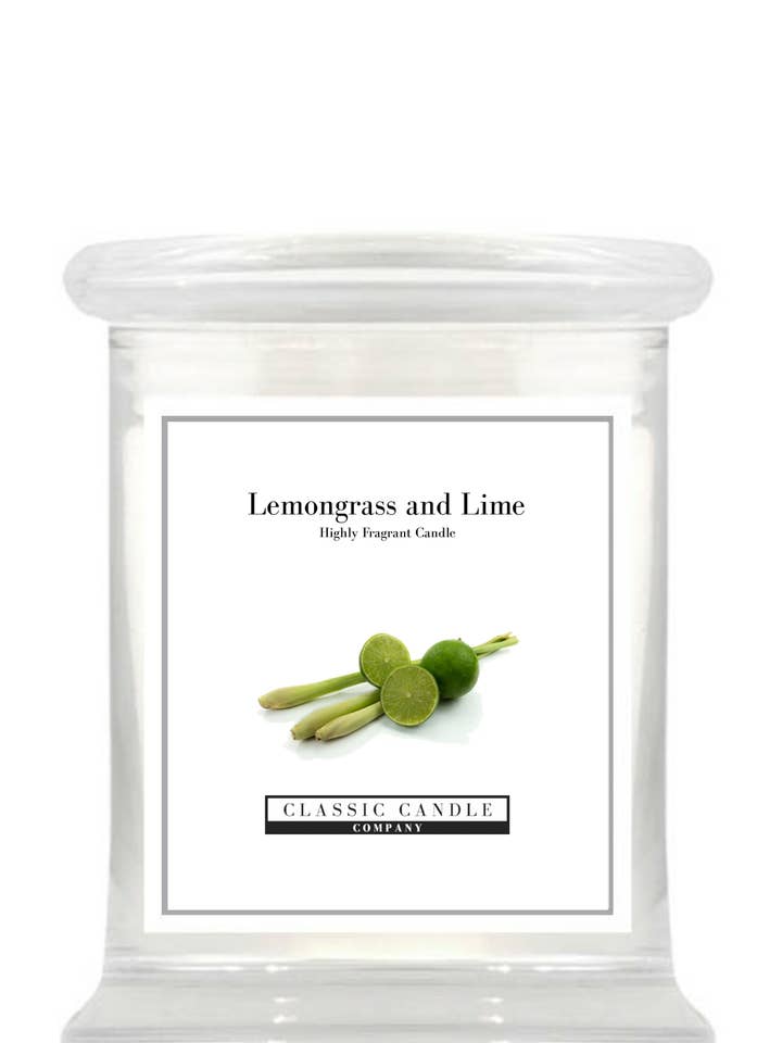 Tarro mediano de limoncillo y lima para venta al por mayor de Classic Candle Company Ltd
