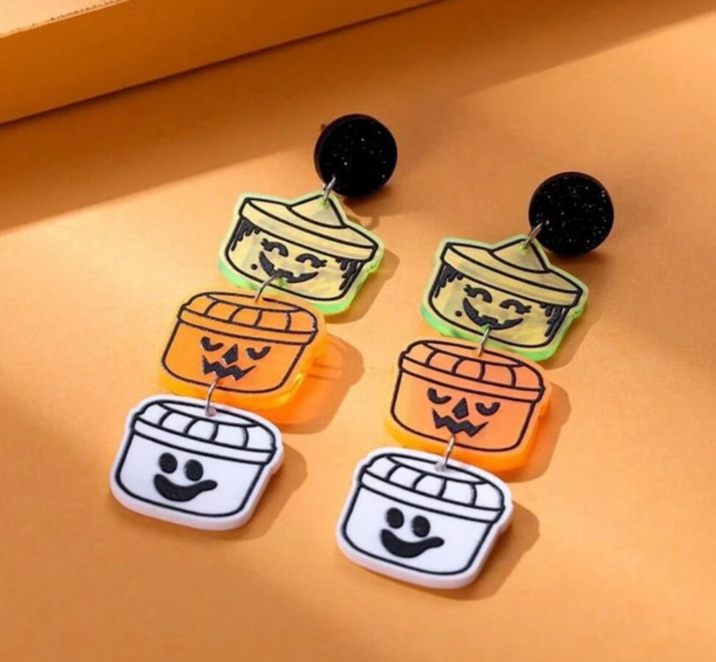 NatterDoodle – Brincos de argola por atacado – Assustado Happy Meal - Brincos Inspirados no Halloween McDonalds4