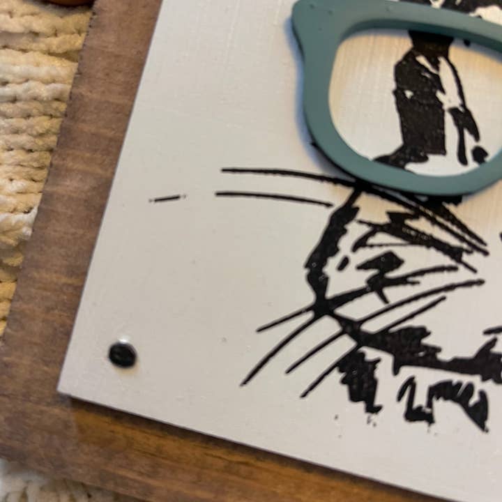 The Broken Board - Wholesale Sign - Bunny with glasses 4