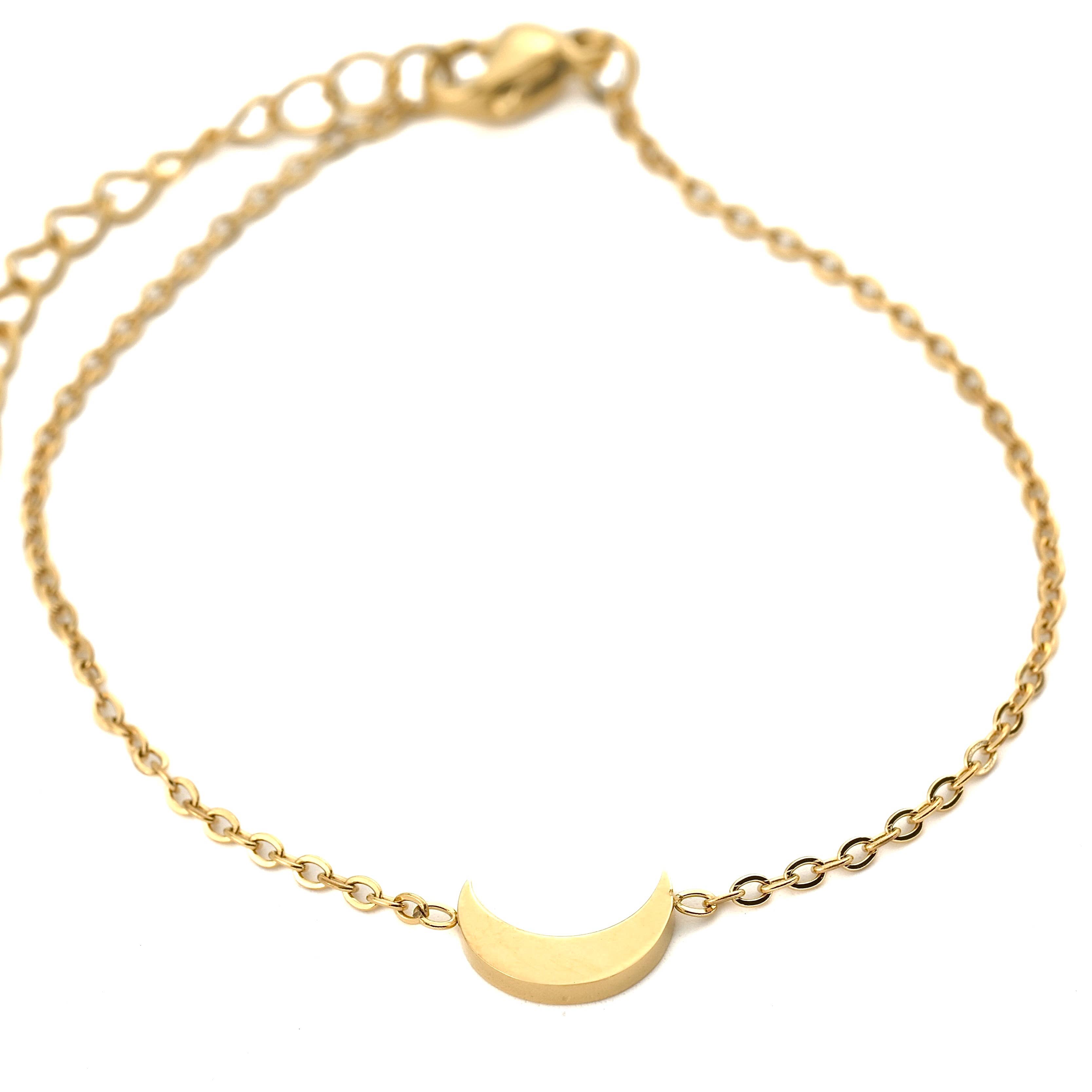 Blueyejewelry - Wholesale Charm/Dangle Bracelet - Moon Star Bracelet - 18K Gold PVD Plated Star Bracelet1