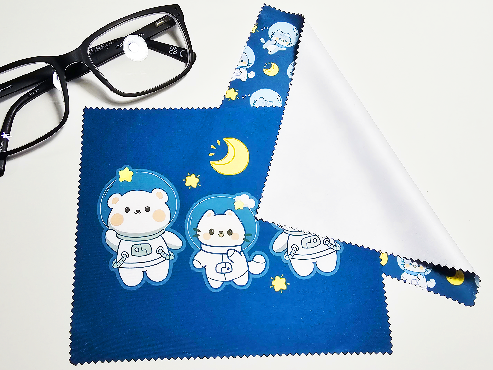 FunUsual Suspects - Wholesale Cleaning Cloth - Cat Astronaut Screen Cleaning Cloth Set2