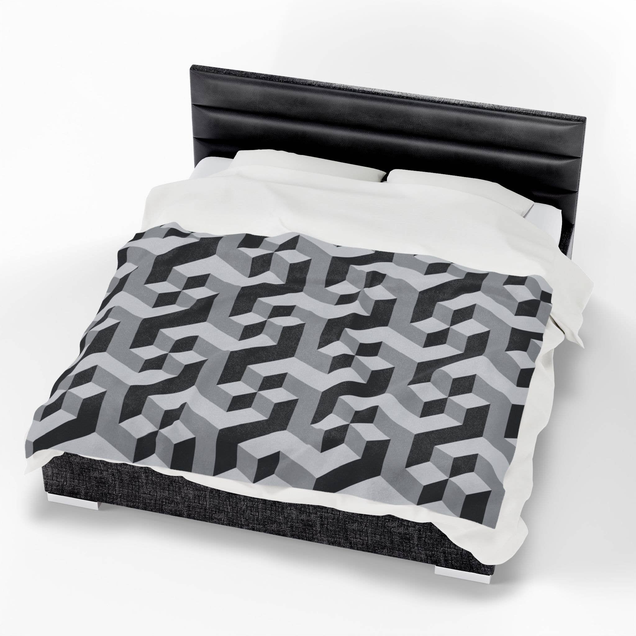 Ohhh So Swag - Wholesale Throw Blanket - Grey Black Geometric Blanket, Gray Throw Blanket 60x80 | US2