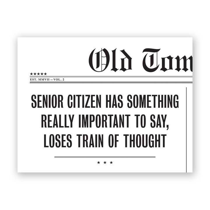 Cartão de Aniversário Cidadão Sénior por atacado de The Mincing Mockingbird