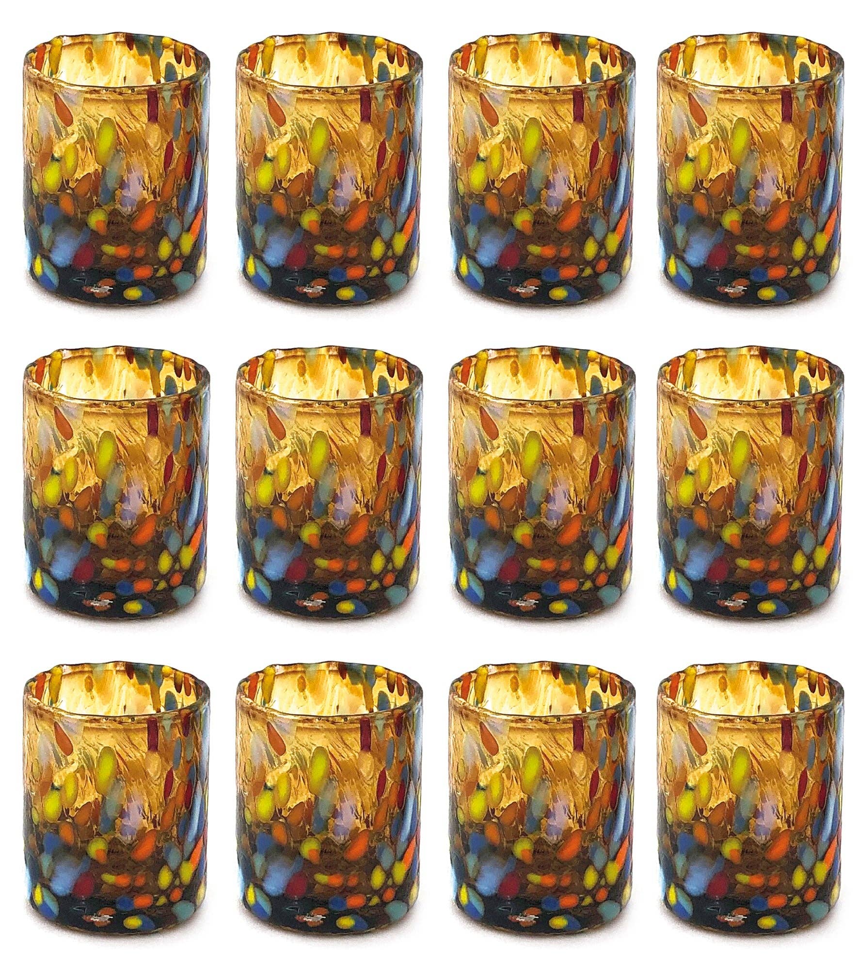 Mazzega Art & Design - Wholesale Shot Glass - Hand-Blown and Handcrafted Glass SHOT Glasses for Tequila with Murano Murrine The Colors of Murano Model SHOT 70 ml. Made in Italy5