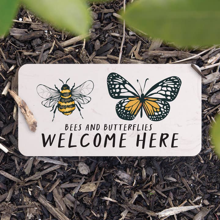 Butterflies And Bees Welcome Garden Stone for wholesale by P. Graham Dunn