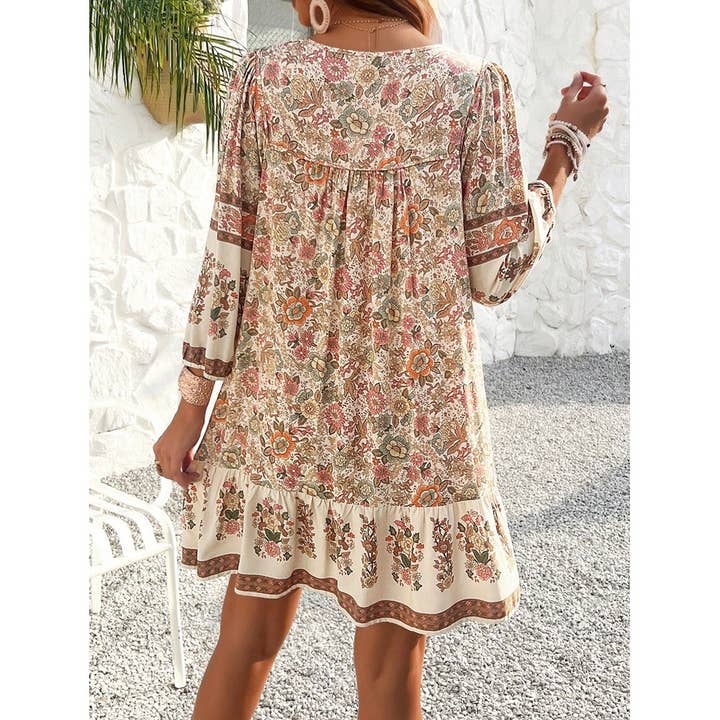 Mapcie - Wholesale Dress - Women's - Vintage Bohemian MINI DRESS