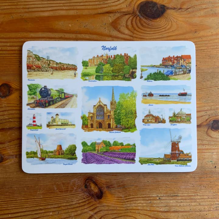 NORFOLK Placemat. Views of Norfolk for wholesale by Robinson Collection