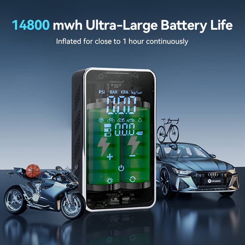 Shop Celino - Wholesale Portable Charger - Portable Air Compressor 150 PSI with Touch Screen - 18000mAh3