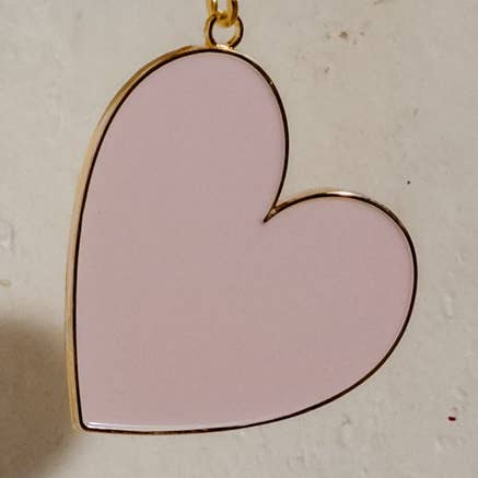 Pink little heart key ring (VE = 6 pieces) for wholesale by Eulenschnitt
