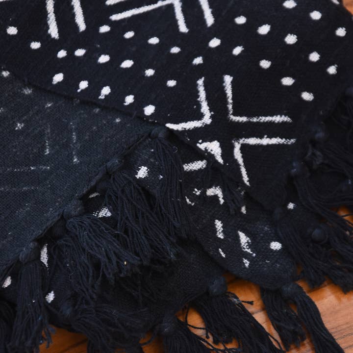 Fabdivine - Wholesale Throw Blanket - Modern Bohemian Natural Mud Cloth Throw Blanket7