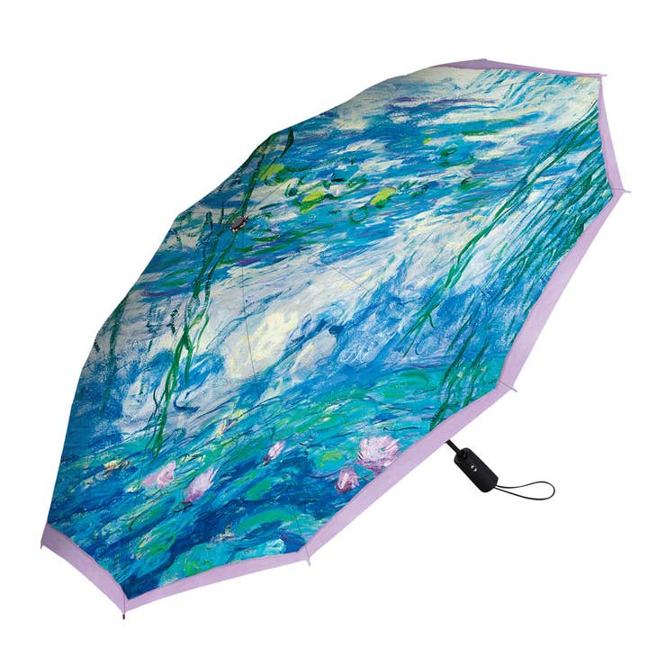 RainCaper - Wholesale Umbrella - Women's - Monet "Nympheas" Folding Travel Umbrella