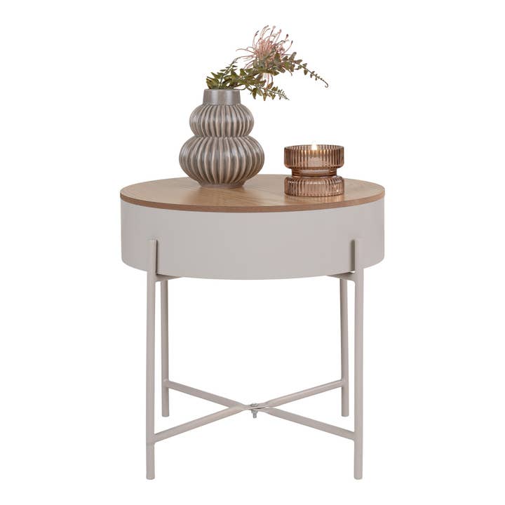 Beige Grey Sisco Side Table for wholesale on Faire1