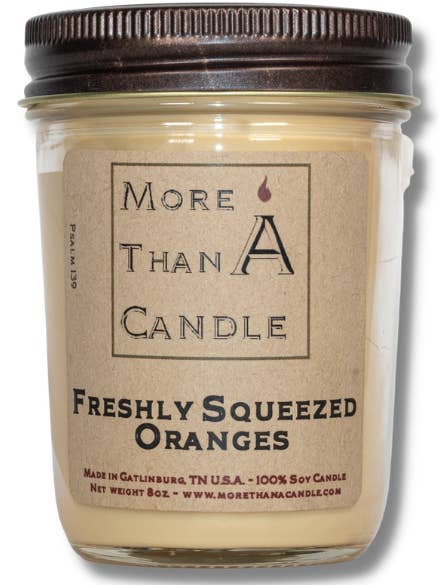 Naranjas recién exprimidas - Tarro de gelatina de 8 oz para venta al por mayor de More Than Candle